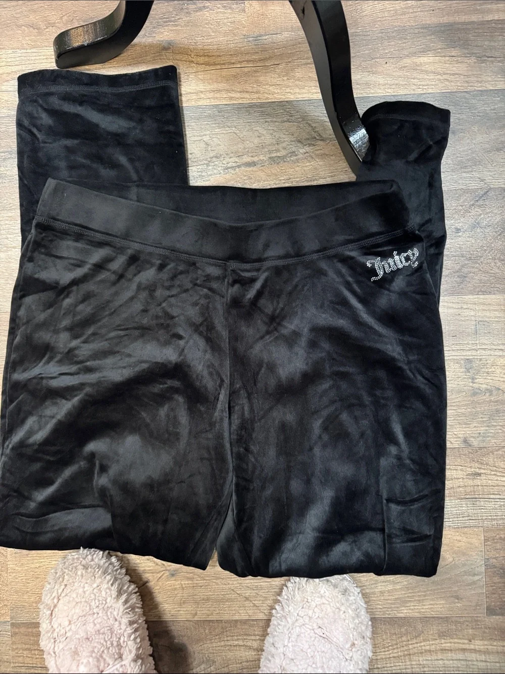 Juicy Couture Black Velour Hoodie and Pant set! - Picture 5 of 5